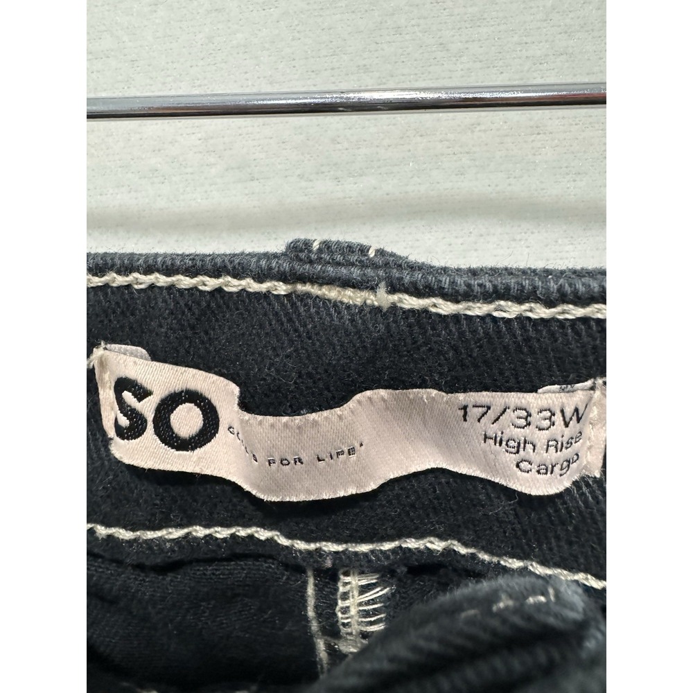 So Good For Life High Rise Cargo Jeans Size 17 33W Dark Wash Wide‎ Legs - Picture 5 of 8